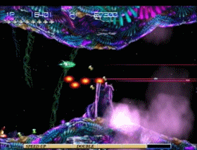 A shot of Gradius IV for PS2; looks nice eh?